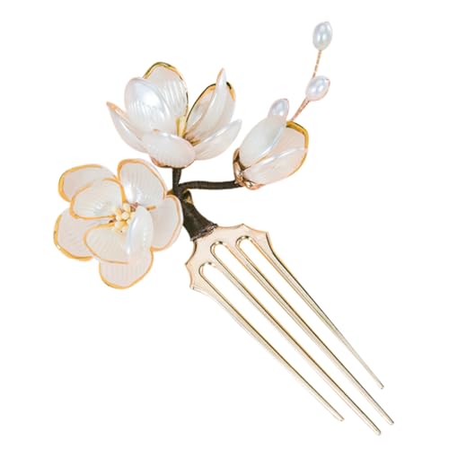 Healvian Haarschmuck Lotusdesign Kamm Für Frauen Mädchen Traditionell Asiatisch Vintage Haaraccessoires Hochzeit Kostüm Zubehör von Healvian