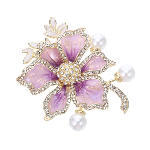 Healvian Elegante Vintage Blumenbrosche für Damen Emaillierte Lavendelblüte mit Perlenverzierung Stilvolles Accessoire für Bankett und Abendkleider Fein Detaillierte Anstecknadel für Healvian Elegante Vintage Blumenbrosche für Damen Emaillierte Lavendelblüte mit Perlenverzierung Stilvolles Accessoire für Bankett und Abendkleider Fein Detaillierte Anstecknadel für von Healvian