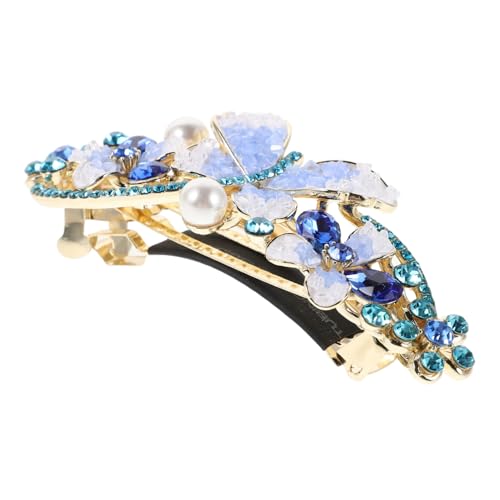 Healvian Eleganter Blauer Wasser Haarklammer mit Federnder Ponytail Halter Sicherer Handwerkskunst Vielseitiges Party und Hochzeits Accessoire für Frauen von Healvian