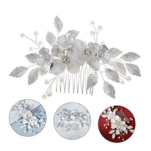Healvian Eleganter Blumen-haarkamm Für Bräute Handgefertigter Haarschmuck Mit Kristallen in Silber Für Hochzeiten Und Festliche Anlässe Perfektes Accessoire Für Damen Und Mädchen von Healvian