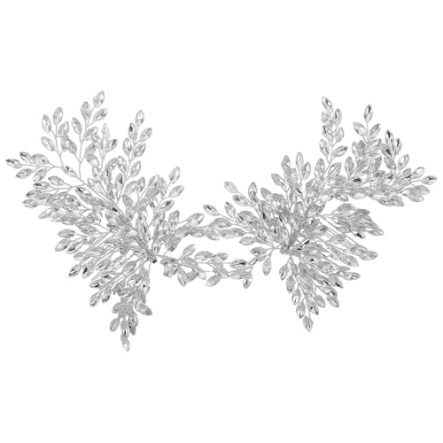 Healvian Eleganter Braut Haarkamm mit Funkelnden Strasssteinen Handgefertigter Silberner Hochzeitsschmuck Vielseitiges Accessoire für Brautfrisuren Bequem und Leicht für Besonderen von Healvian