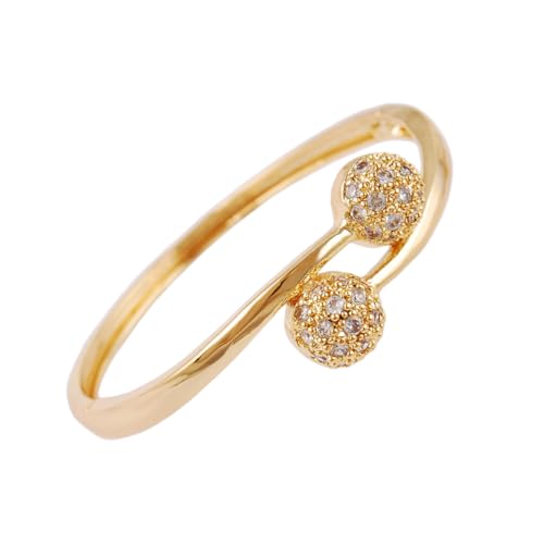 Healvian Eleganter Damen Armreif mit Doppelten Perlen und Kreuz Design Flexibles Offenes Armband in Gold Modischer Schmuck für Besondere Anlässe für Freundinnen von Healvian