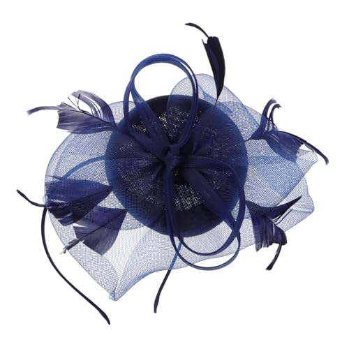 Healvian Eleganter Damen Fascinator Haarreif mit Federn und Blüten Leichtes Netz Design Komfortabel für Hochzeit Tea Party Cocktail und Festliche Anlässe Langlebiges Material Stilvoller von Healvian