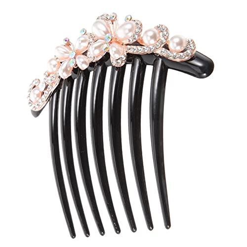 Healvian Perlen Haarspange Für Damen Strass Haarkamm Clip Für Hochzeitsfrisuren Brautschmuck Stilvolle Haaraccessoires Für Mädchen Und Frauen von Healvian