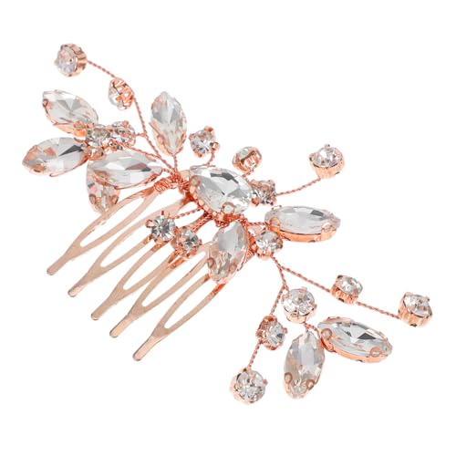 Healvian Eleganter Haarkamm für Hochzeiten Brautschmuck mit Funkelnden Strasssteinen Vielseitig für Verschiedene Frisuren Verschleißfest und Leicht für Bräute und Brautjungfern von Healvian