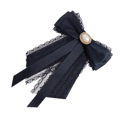 Healvian Eleganter Perlen-bowknot-anstecker Für Damen Imitation-pearl Brosche Vorgebundene Krawatte Accessoire Für Hochzeiten Abendpartys Und Formelle Anlässe von Healvian