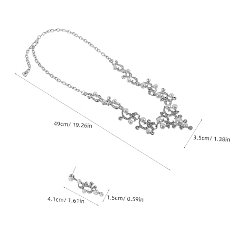 Healvian Elegantes Brautschmuck Set für Frauen mit Funkelnden Strasssteinen und Klassischer Perlenkette Langlebig und Farbbeständig Leicht und Angenehm für Hochzeit Formelle Anlässe und Healvian Elegantes Brautschmuck Set für Frauen mit Funkelnden Strasssteinen und Klassischer Perlenkette Langlebig und Farbbeständig Leicht und Angenehm für Hochzeit Formelle Anlässe und von Healvian