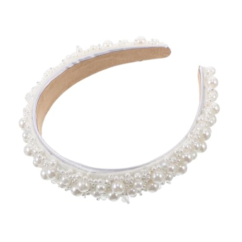 Healvian Elegantes Perlen Stirnband Damen Braut Haarschmuck Französischer Stil Handgefertigt Leichtes Hochzeits Accessoire für Party und Brautkleid mit Romantischem Prinzessinnen Charme von Healvian