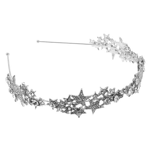 Healvian Elegantes Stern-haarband mit Strasssteinen Flexibles Braut-haarreif Funkelndes Haar-schmuckstück Stabiles Material Vielseitig für Hochzeit Braut Brautjungfern und Festliche Anlässe von Healvian