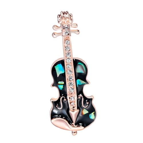 Healvian Emaille Violin Brosche Pin Kreative Musikinstrument Anstecknadel Langlebiges Material Modisches Design Perfektes für Kleidung Taschen und Accessoires von Healvian