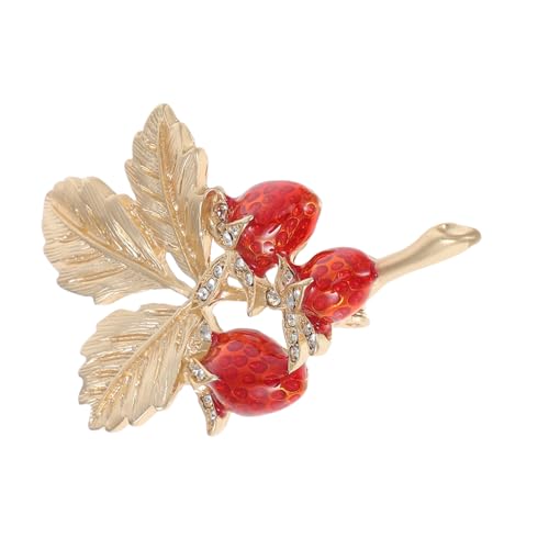 Healvian Emaille-erdbeerbrosche: Niedliche Erdbeerbaum-brosche, Obst-anstecknadel, Rucksack, Hut, Kleidung, Tasche, Dekoration, Zubehör Für Frauen Und Mädchen von Healvian