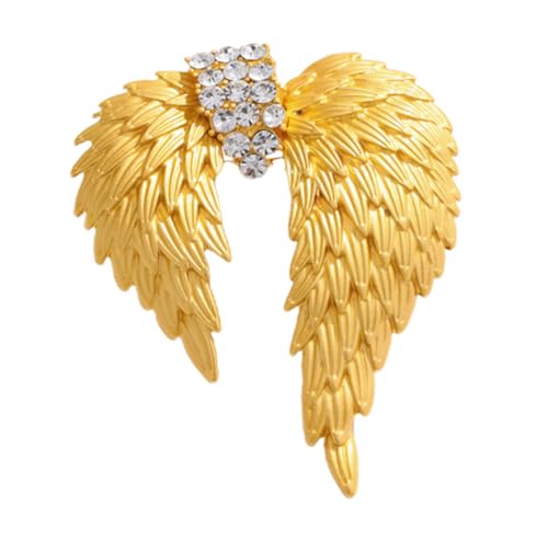 Healvian Engelsflügel Brosche mit Funkelnden Strasssteinen Anstecknadel für Kleidung Rucksäcke und Schals Einzigartiges Design für Damen und Herren für Business und Festliche Anlässe von Healvian
