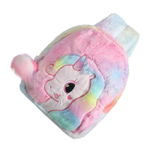 Healvian Plüsch Rucksack Für Mädchen Kinderschulrucksack Aus Weichem Material Leicht Zu Tragen Mit Verstellbaren Schultergurten Für Täglichen Gebrauch Und Ausflüge von Healvian