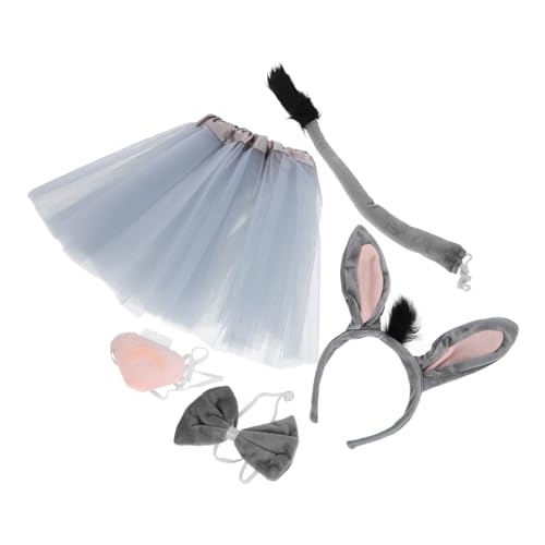 Healvian Eselohren Und Eselsschwanz Set Für Junge Mädchen Tierkostüm-requisite Esel-cosplay-requisiten Kostümschwanz Halloweenkostüme Eselkostüm Für Kleinkinder Eselohren Und von Healvian