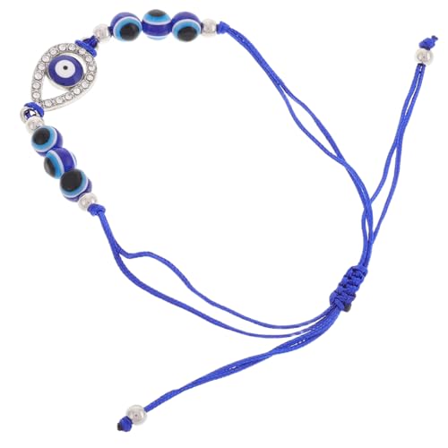 Healvian Evil Eye Armband Blaues Auge Beaded Bracelet Handgefertigt Schutzamulett Verstellbares Schmuckstück für Herren Damen Modisches Wristband Alltagsschmuck von Healvian