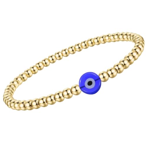 Healvian Evil Eye Armband Goldenen Perlen Damenarmband mit Blauem Auge Leicht und für Besondere Anlässe Wie Valentinstag und Weihnachten von Healvian