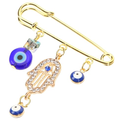 Healvian Evil Eye Brosche Anstecknadel für Pullover und Cardigan Retro Schmuck mit Anhängern Anstecknadel für Damen und Herren Vielseitig für Jacken Taschen Hüte Party und Alltag von Healvian