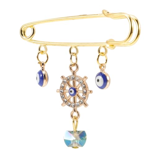 Healvian Evil Eye Lapel Pin mit Retro design für Damen und Herren Blauer Schmuck für Schal Cardigan und Pullover Auffällige Brosche für Hochzeit Party und Business events von Healvian