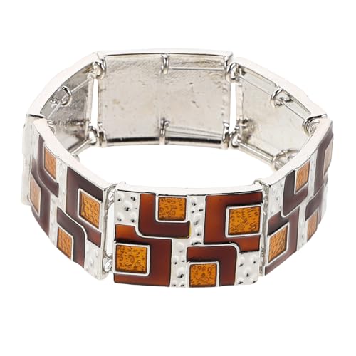 Healvian Exaggerated Geometric Wide Bangle für Frauen Bohemian Elastisches Chunky Metallarmband Vintage Statement Schmuckstück für Partys Alltag und Festliche Anlässe von Healvian