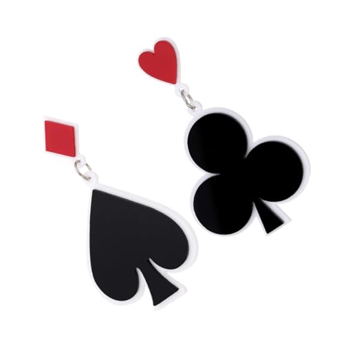 Healvian Exklusive Poker Ohrringe Einzigartiger Dangle Stil für Damen für Besondere Anlässe von Healvian
