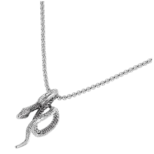 Healvian Exklusive Schlangenkette Damen Schmuck Punk Anhänger Halskette Vintage Legierung Langlebig Modisch Auffällig für Alltag und Party von Healvian