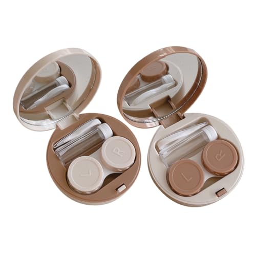 Healvian Exquisite 2er-Set-Koffer Runde Abs-aufbewahrungsbox Kleiner und Tragbarer Organizer von Healvian