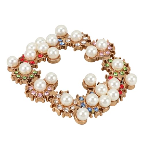 Healvian Schuhschnalle Für Brautschuhe Glitzer Clip Mit Perlen Für Hochzeiten Besondere Anlässe Eleganter Schuhschmuck Für Damen von Healvian