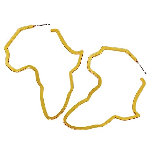 Healvian Extravaganter Ohrstecker Damen mit Afrikanischer Landkarte Leicht Hautfreundlich Langlebig Modischer Ohrschmuck für Teenager und Frauen Einzigartiges Design Geschenkidee von Healvian