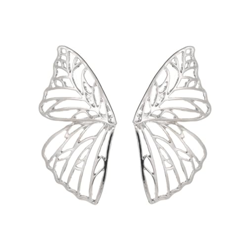 Healvian Extravaganter Silber Ohrstecker mit Hohlem Flügel Design und Leicht Umweltfreundliches Material Stilvolle Damenohrringe für Alltag Hochzeit und Festliche Anlässe von Healvian