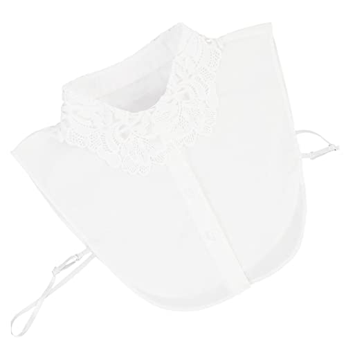 Healvian Detachable Spitzenkragen Für Damen Fake Kragen Einsatz Abnehmbarer Kragen Für Hemdbluse Spitzenkragen Halbshirt Blusenpulloverkragen Mit Riemen von Healvian