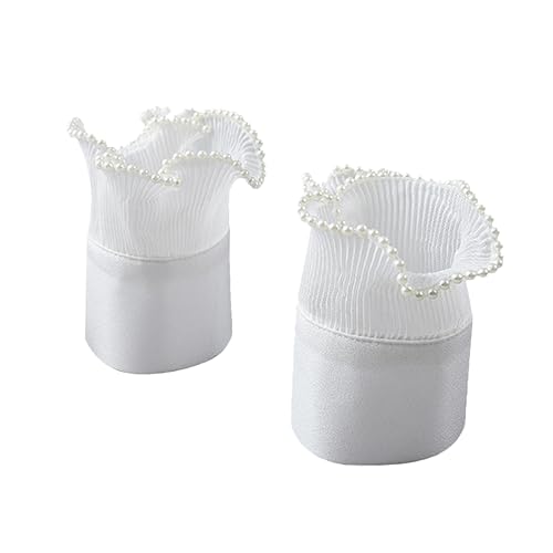 Healvian Fake Damen Handgelenkschmuck Perlenbesatz Weiche Textur Klassisch Kostüm Accessoire Für Hochzeiten Cosplay Partys von Healvian
