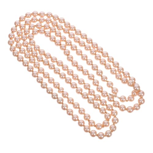 Healvian Falsche Perlen Knoten Halskette Damen Mehrlagige Champagner Sweater Schmuck Für Hochzeit Alltag Büro Accessoire Modeschmuck von Healvian