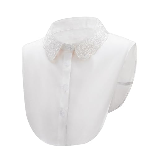 Healvian Falscher Kragen Damen Halbe Bluse Weiß Bestickter Abnehmbarer Fake Collar Modisches Accessoire Vielseitig Kombinierbar Strapazierfähig Komfortabel Für Pullover Kleider Uniformen Healvian Falscher Kragen Damen Halbe Bluse Weiß Bestickter Abnehmbarer Fake Collar Modisches Accessoire Vielseitig Kombinierbar Strapazierfähig Komfortabel Für Pullover Kleider Uniformen von Healvian