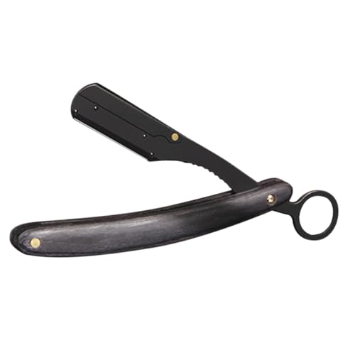 Healvian Faltbares Rasiermesser aus Edelstahl mit Holzgriff Manuell Rostfrei Kompakt für Herren Einfach zu Tragen und Aufzubewahren als für Männer zu Geburtstagen und Feiertagen von Healvian