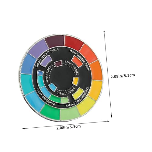 Healvian Farbenfrohe Runde Brosche aus Emailliertem Metall Modisches Accessoire für Kleidung und Taschen Eleganter Anstecker für Damen Vielseitiger Schmuck für Alltag und Party von Healvian