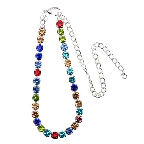 Healvian Farbenfrohes Fußkettchen Damen mit Funkelnden Zirkonia Modisches Leichtes Fußband für Strand Party und Alltag Eleganter Schmuck mit Einzigartigem Design Vielseitig Kombinierbar von Healvian