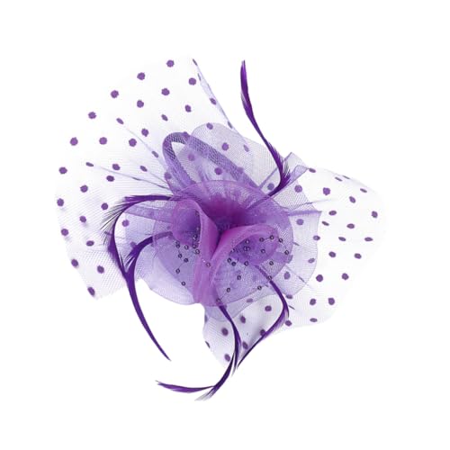 Healvian Fascinator Hut Vintage Spitze Mesh Haarschmuck Damen Haarreif mit Blumen für Hochzeit Festival Karneval Masquerade von Healvian