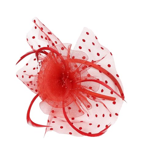 Healvian Fascinator Hut mit Netzschleier Vintage Spitzenblumen Haarband für Hochzeit Party Festival Masquerade Langlebig und Modisch von Healvian