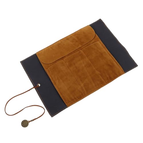 Healvian Federmäppchen Aufrollbar Kunstleder Große Kosmetiktasche im Retro Stil Tragbarer Make Up Organizer Geräumig für Reisen Organizer für Schüler von Healvian