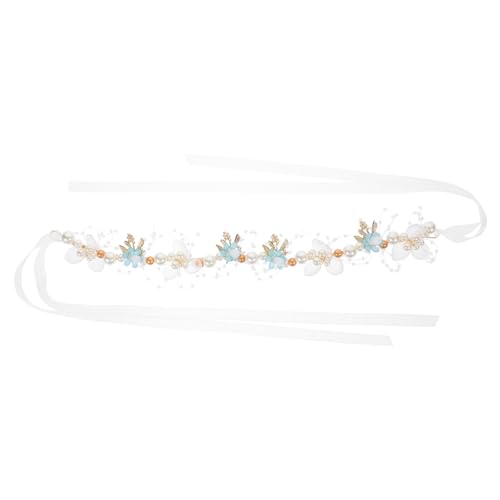 Healvian Feenhaarranke Brautkopfschmuck Ausgefallene Perlenblume Haarschmuck Braut Hochzeit Haarschmuck Für Frauen Mädchen von Healvian