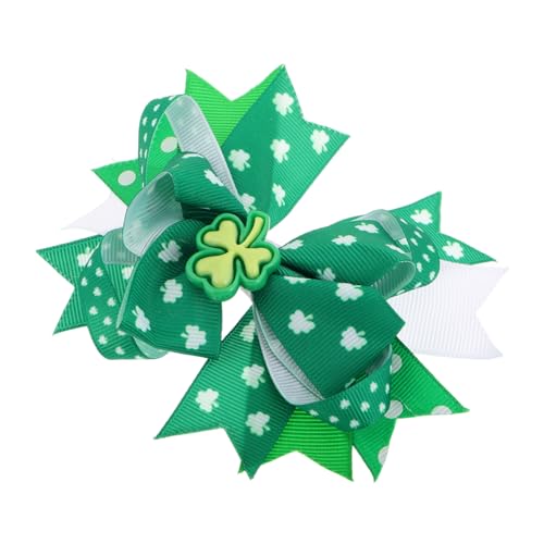 Healvian Festival Haarnadel Haarschmuck Mit Kleeblatt Damen Irische Haare Clip Haarspangen Für Damen Haarspangen Mit Kleeblatt Haarschmuck Zum St. Patrick's Day Fadengewebe Green von Healvian