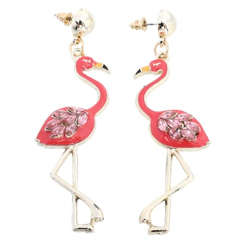 Healvian Flamingo Ohrringe Damen Ohrhänger Modisch Baumelnd Leicht Hautfreundlich Handbemalt Für Alltag Party Geschenk Zufällige Farbe Zufällige Farbe von Healvian