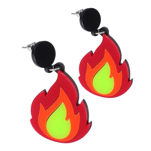 Healvian Flammenohrringe Damen Rote Hängende Ohrringe Leicht Komfortabel Jugend Schmuck Geschenkideen Geburtstag Valentinstag Muttertag von Healvian