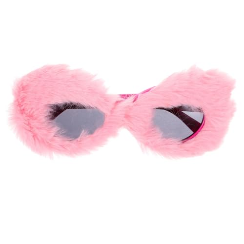 Healvian Flauschige Katzenaugen Sonnenbrille Damen Party Brille Lustige Furry Sonnenbrillen mit Trendigem Design für Erwachsene Modische Foto Requisite und Alltag von Healvian