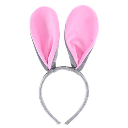 Healvian Flauschiges Kaninchenohren-stirnband Für Mädchen Verstellbares Dekorations-accessoire Für Ostern Karneval Geburtstagsfeiern Kostümpartys Und Rosa von Healvian