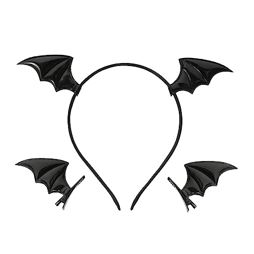 Healvian Fledermaus Stirnband Mit Clips Für Halloween Karneval Und Partys Leicht Und Langlebig Für Maskenbälle Festivals Und Cosplay von Healvian