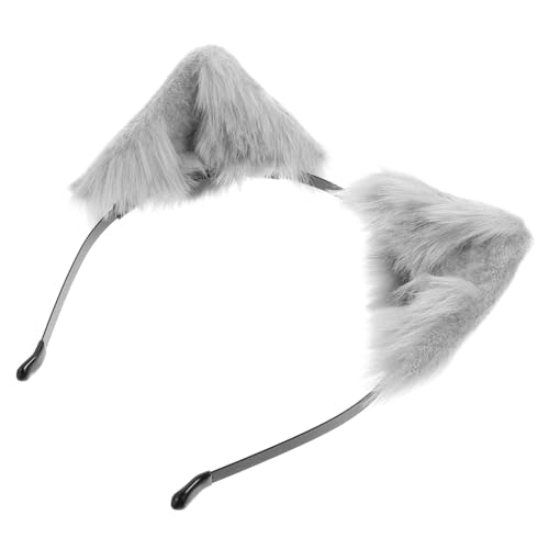 Healvian Fluffy Katzenohren Haarreif Flauschiges Kunstfell Originelles Accessoire für Halloween Cosplay Party Karneval Masquerade Geeignet für Mädchen und Frauen von Healvian