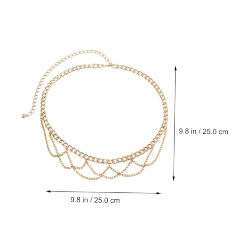 Healvian Förmige Metall Taillenkette mit Quasten Stilvolle Körperkette für Damen Modische Bauchkette für Jeans und Kleider Feine Verarbeitung Langlebig Vielseitig für Alltag und Besondere von Healvian