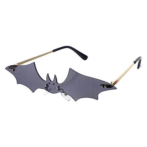 Healvian Frameless Bat Eyeglasses für Damen und Herren Einzigartige Sonnenbrille im Bat Design Leicht und für Sommerpartys und Alltag Uv Schutz für Fotos und Besondere Anlässe Healvian Frameless Bat Eyeglasses für Damen und Herren Einzigartige Sonnenbrille im Bat Design Leicht und für Sommerpartys und Alltag Uv Schutz für Fotos und Besondere Anlässe von Healvian