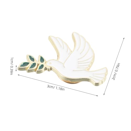 Healvian Friedenstaube Brosche Olivenzweig Stilvolle Anstecknadel Für Taschen Kleidung Hüte Und Mäppchen Rustikales Design Nicht Rostend Tragbar Für Alltag Und Partys von Healvian